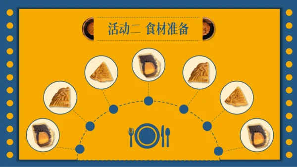 蓝黄色简约风中秋节大学生班级活动模板
