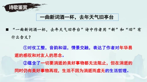 八年级语文上册第六单元课外古诗词诵读《浣溪沙（一曲新词酒一杯）》课件