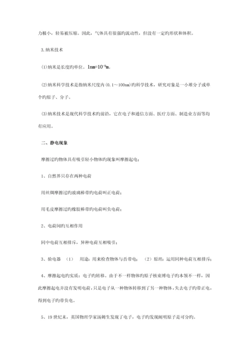 2023年苏科版初二下学期物理知识点.docx