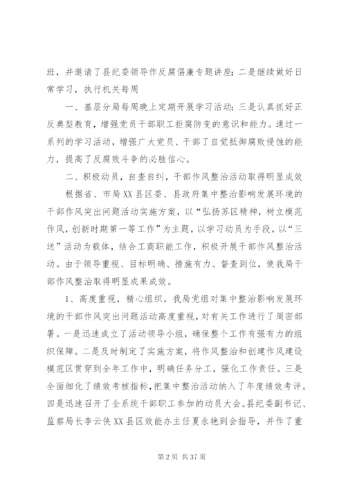 工商局监察办公室工作总结范文合集.docx