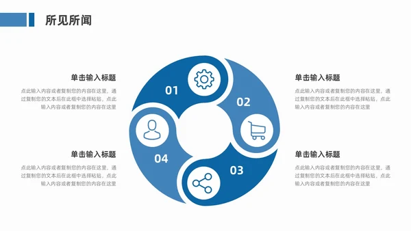 蓝色简约风培训学习汇报PPT模板学习分享
