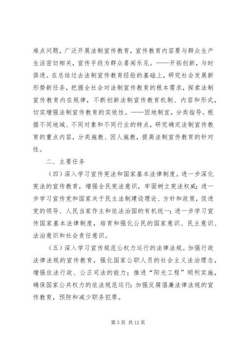 市法制宣传教育五五普法五年规划 (2).docx