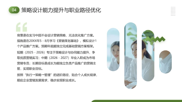 通用版大学生职业生涯发展展示职业生涯规划（市场营销方向）PPT