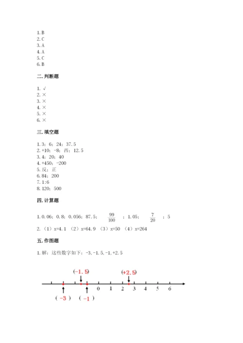 天津市津南区六年级下册数学期末测试卷精编.docx
