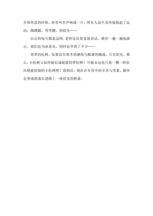 初中生军训第一天心得体会 (2).docx