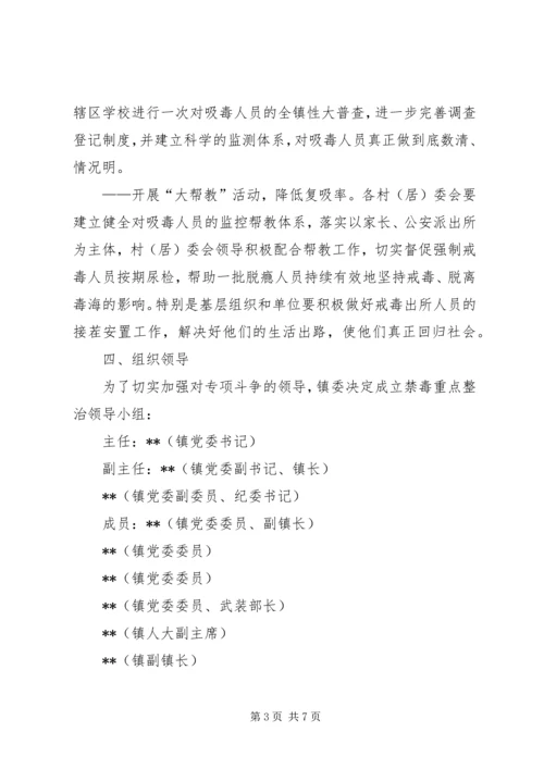 乡镇禁毒专项整治工作实施方案.docx