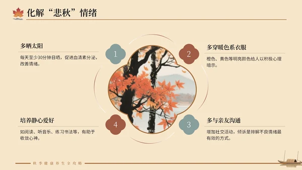 大地色中国风秋季养生PPT模板