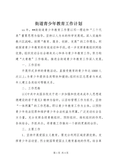 街道青少年教育工作计划.docx