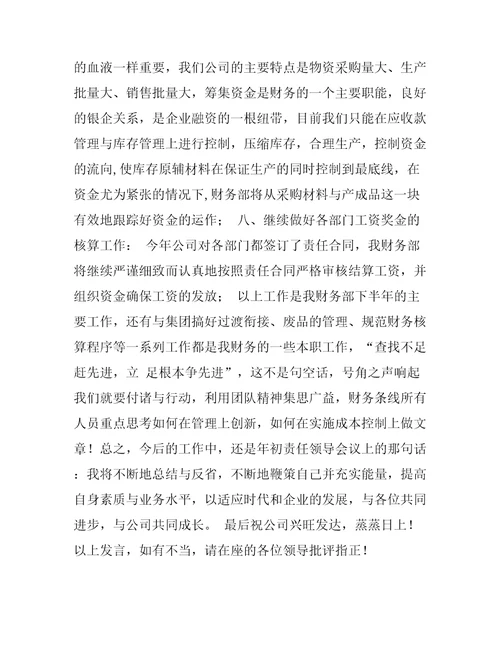财务领导工作总结