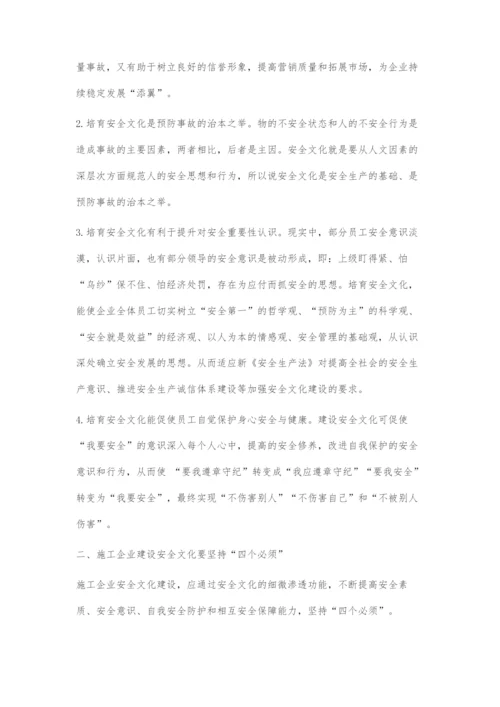 施工企业安全文化建设之我见.docx