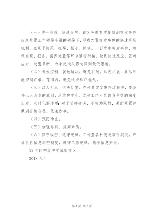 XX年好花红中学国家义务教育质量监测安全应急预案 (4).docx