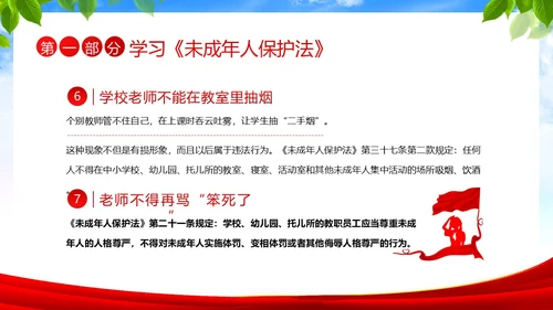 保护未成年人学习未成年人保护法讲座PPT课件公益宣传