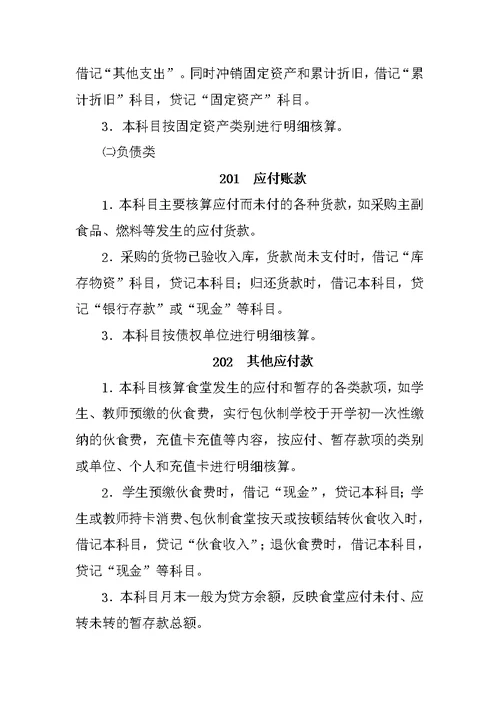 学校食堂财务管理及会计核算暂行办法(下发版)