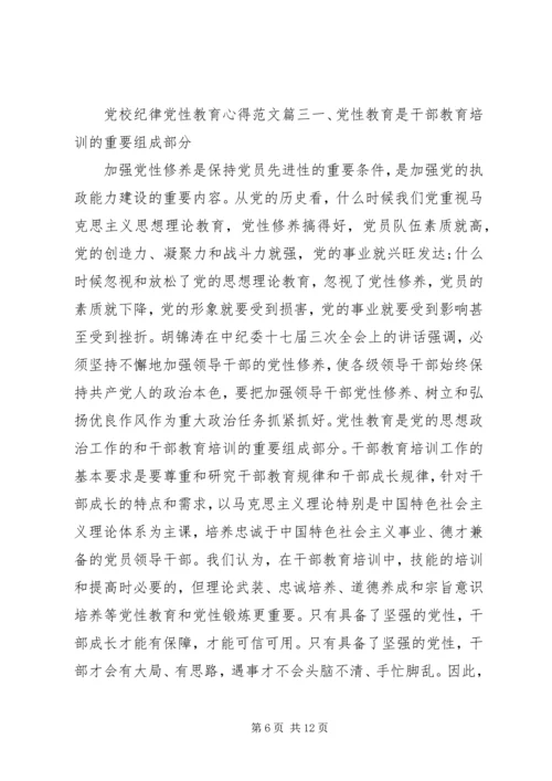 党校纪律党性教育心得.docx