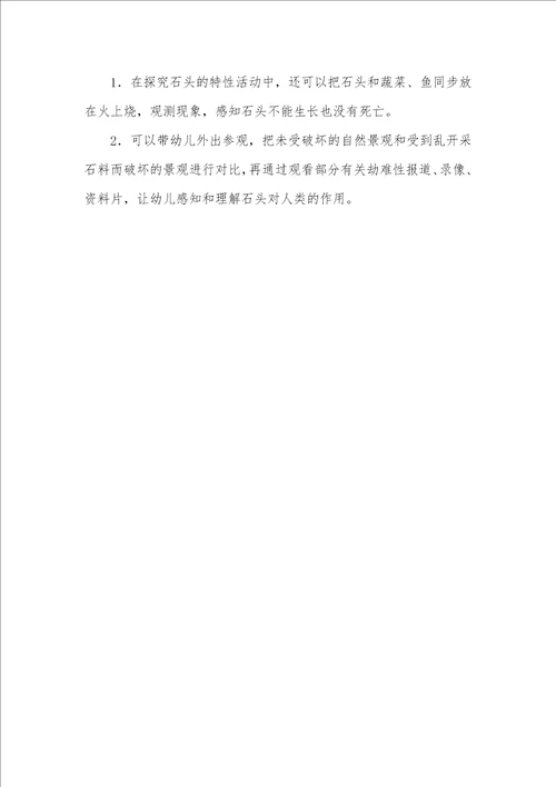 2022年大班科学教案：好玩有趣的石头