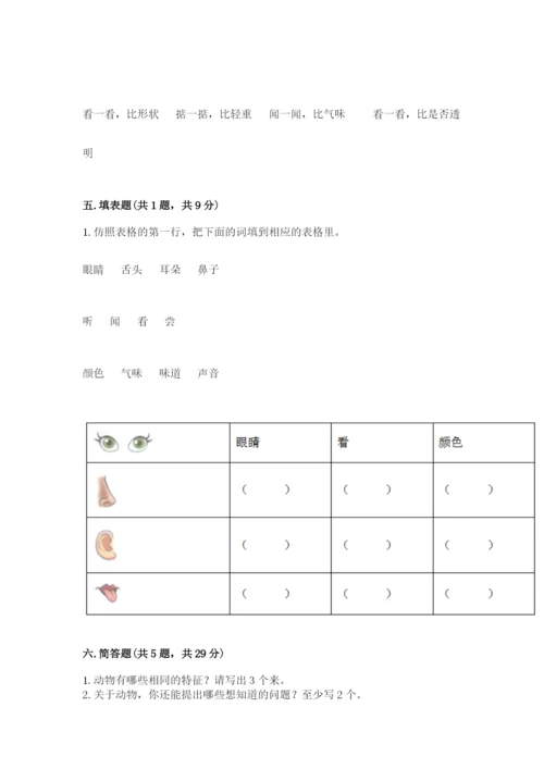 教科版小学科学一年级下册期末测试卷及完整答案【网校专用】.docx