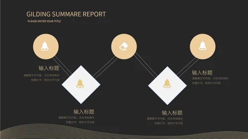黑金商务鎏金风总结汇报PPT模板