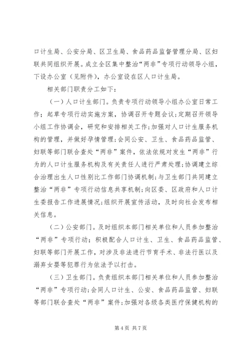 计生局整治两非行动实施方案.docx