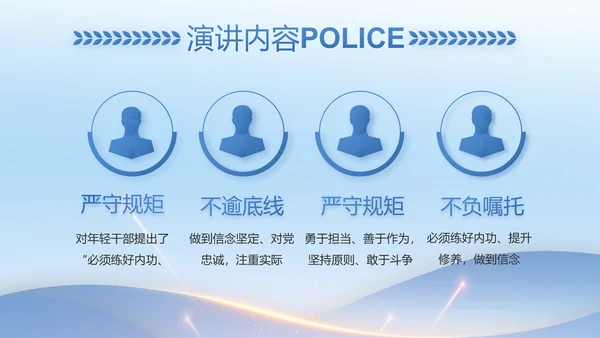 蓝色大气公安机关年终工作总结动态PPT