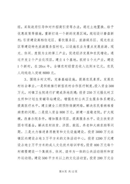 乡镇推进社会主义新农村建设工作汇报.docx