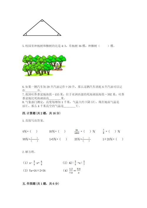 沪教版小学六年级下册数学期末综合素养测试卷及参考答案【最新】.docx