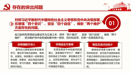 群众生活会专题通用PPT课件模板