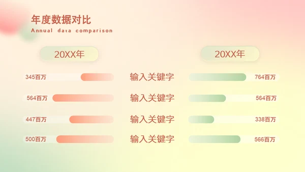 弥散光清新年终工作总结通用PPT模版
