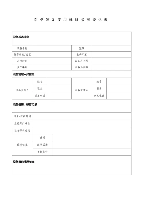 4--医学工程部(设备科)---医学装备使用、维修、保养台账.docx