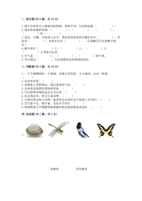 教科版一年级下册科学期末测试卷及参考答案【培优a卷】.docx