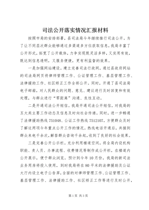 司法公开落实情况汇报材料.docx