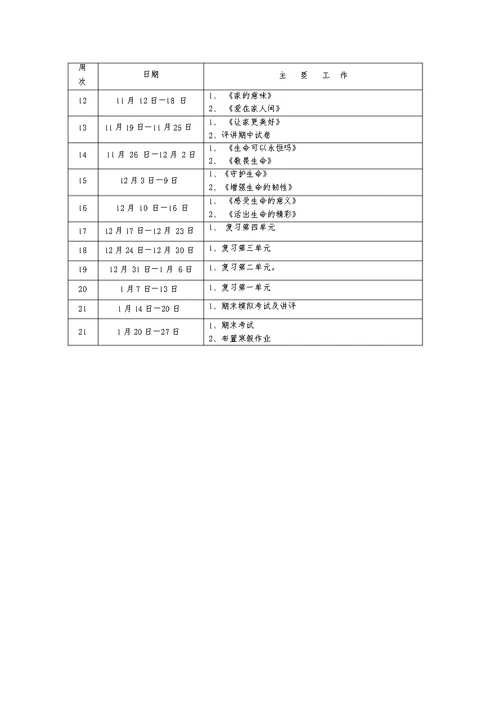 七年级道德与法治上册教学工作计划