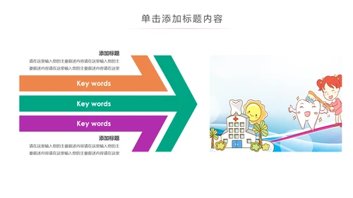 儿童牙科牙医爱护牙齿口腔护理PPT模板
