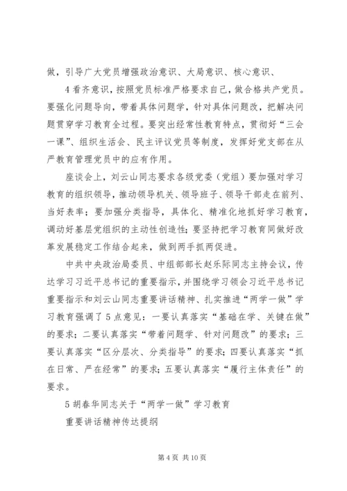 全省、全市“两学一做”学习教育工作座谈会精神传达提纲 (5).docx