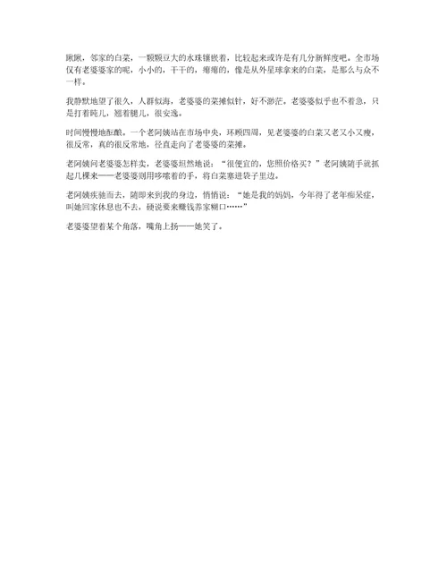 他什么了作文