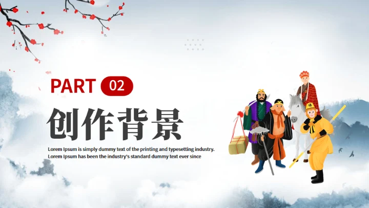 《西游记》中小学生阅读指导通用PPT模板