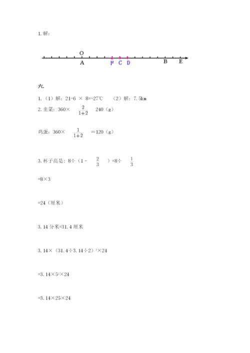 人教版小升初数学模拟试卷【考试直接用】.docx