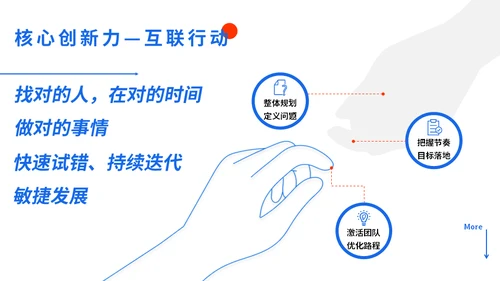 时尚前沿互联网行业红蓝通用PPT模板