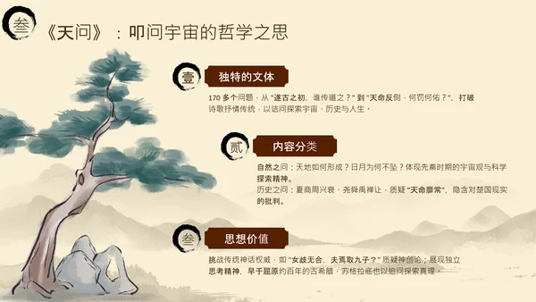 黄色中国风端午节屈原介绍PPT