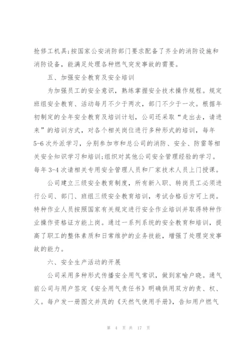 天然气公司个人总结5篇.docx