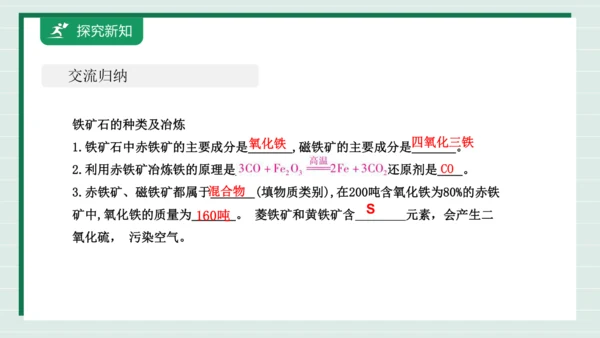 【高效备课】人教版（2024）化学九年级下册 8.3.1 铁的冶炼  课件 (共23张PPT内嵌视频