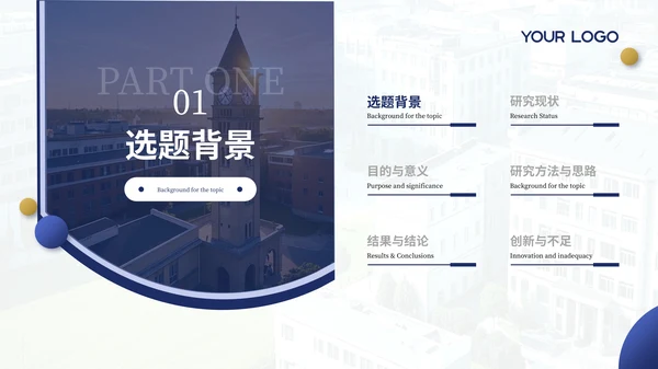 蓝色渐变学院风毕业答辩小组汇报PPT模板
