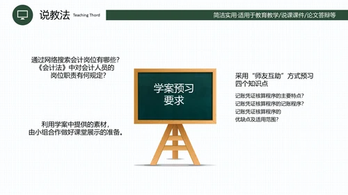 黑板风教育教学说课通用PPT课件