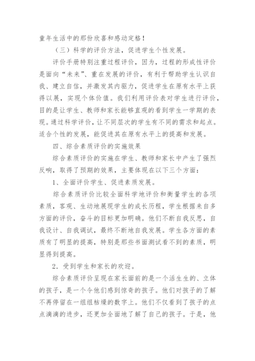 学校学生综合素质评价工作总结.docx