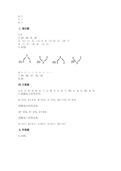 小学数学试卷一年级上册数学期末测试卷【各地真题】.docx