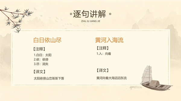 手绘中国风中小学语文课古诗词赏析教学课件PPT模板