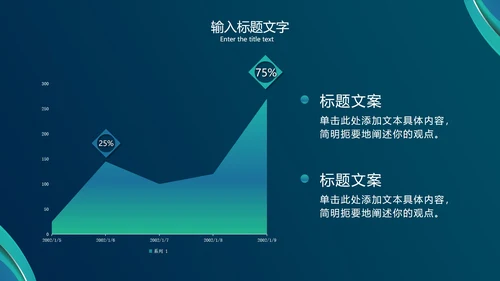 绿色流体波纹简约PPT模板
