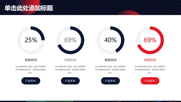 商务总结计划圆形泡泡通用PPT模板