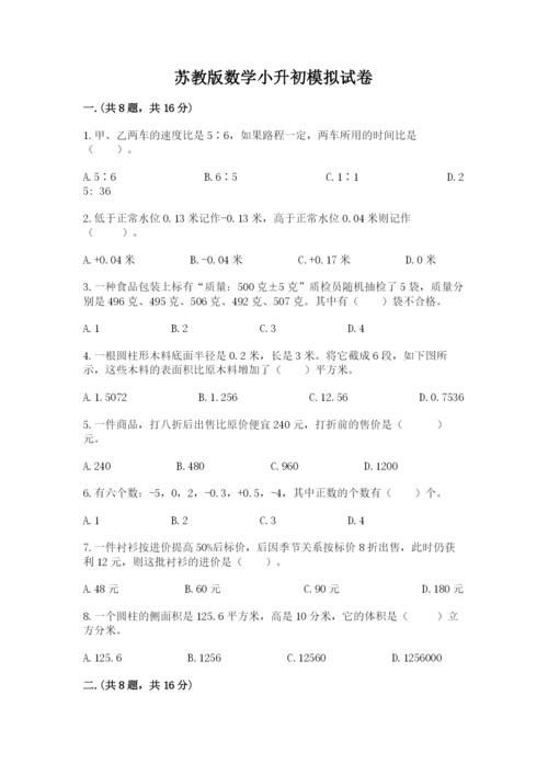 苏教版数学小升初模拟试卷【培优b卷】.docx