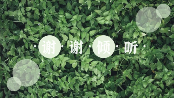 茉莉花茶满墙绿色植物通用PPT模板