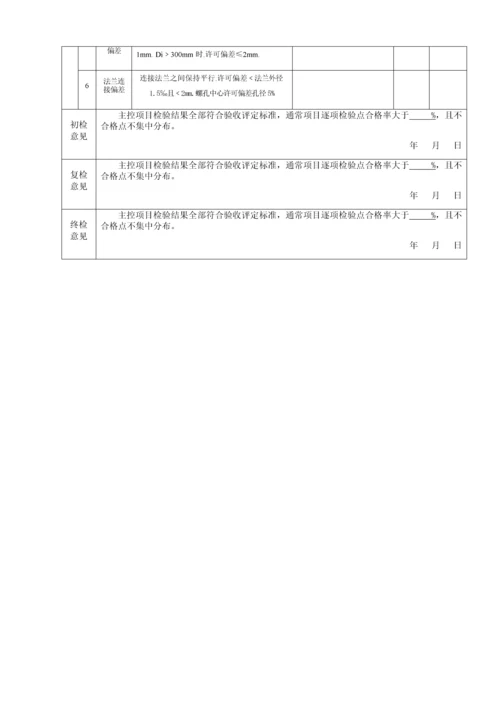 钢管接口安装单元综合项目工程综合项目施工质量验收评定表.docx